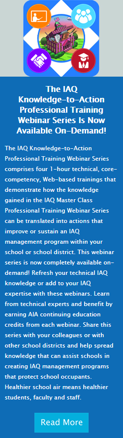 IAQ Knowledge-to-Action Professional Trianing Webinar Series