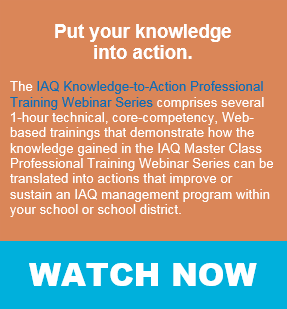 Put your knowledge into action. Click here to watch the I A Q Knowledge-to-Action Professional Trianing Webinar Series webinars.